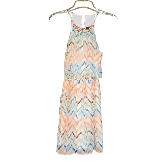 As U Wish size small elastic waistband dress spaghetti strap multicolored - Picture 1 of 7